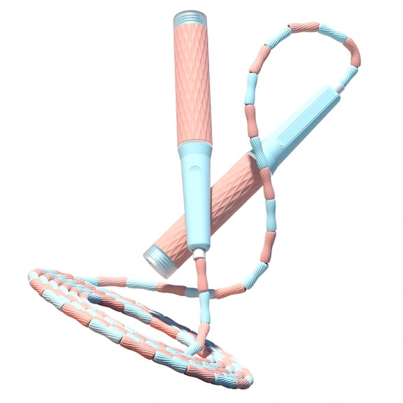 MISSMILE Skipping Rope Adjustable Soft Beaded Slub Design Portable Jumping Training Rope for Adult