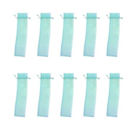 MISSMILE Small Gift Bags,Transparent Wine Bottle Gift Bag Wine Bags for Wine Bottles Gifts,Drawstring Mesh Bags for Gifts Wine Gift Bags,Blue1