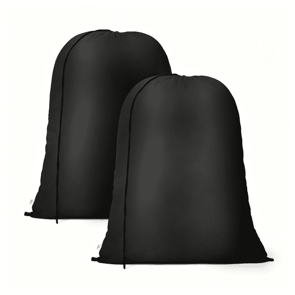 MISSMILE Small Laundry Bag 16X20 Inch Laundry Sack Bag Drawstring Closure 2 Pack Laundry Wash Bag Dirty Clothes Organizer Machine Washable Camp Drying Do Not Exceed 176Black Laundry Wash Bag