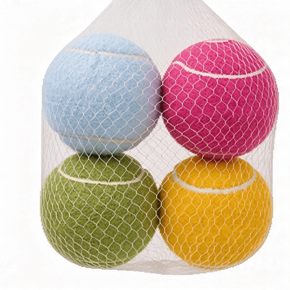 MISSMILE Squeaky Tennis Balls for Dogs under 25 Lbs,Interactive Dog Toy for Fetch&Training,Small (2"),4-Pack