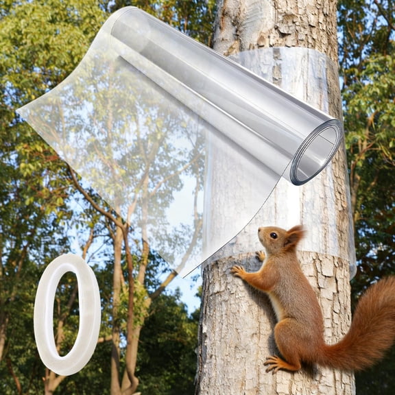 MISSMILE Squirrel Baffle for Tree Trunk,Squirrel Tree Guard Trunk Protector for Bird House and Wooden Post Bird Feeder,Outside Baffle Guard Protector from Squirrel Raccoon Iguana (78.7Inch)