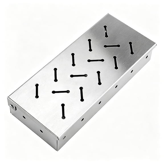 MISSMILE Stainless Steel Smoker Box for Charcoal Grill,Universal Wood Chip Smoker Box for Charcoal&Propane Gas Grill