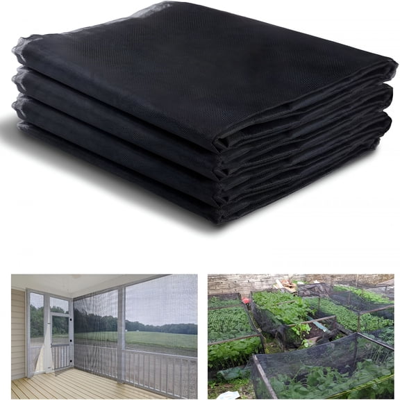 MISSMILE Stronger Garden Mesh Netting-10 X 33 Ft Pp Nanocomposite Bird Net Barrier,Mosquito Netting Screen for Outdoor Plants Vegetables Patios Balconies Terraces,Shading Rate 33% (Black)