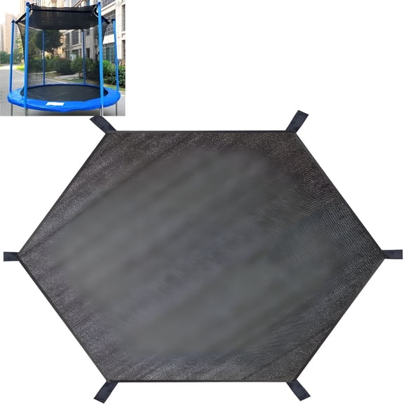 MISSMILE Trampoline Shade Cover,Trampoline Cover for 8Ft 10Ft 12Ft 14Ft 16Ft Straight Pole Round Trampoline Sun Protection,Easy to Install,For Backyard Playground(10Ft 6 Poles)