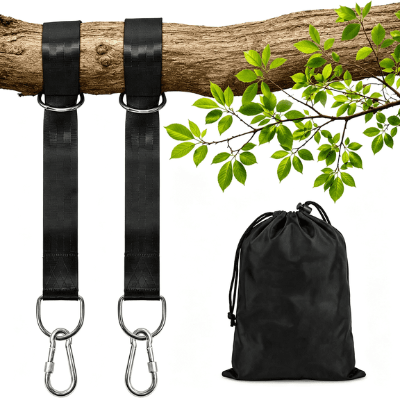MISSMILE Tree Swing Straps & Hammock Straps for Trees - Multi-Purpose Hanging Kit, Heavy Duty Adjustable Tree Strap for Hammocks, Swings & Outdoor Use, Safe for Branch Or Between 2 Trees