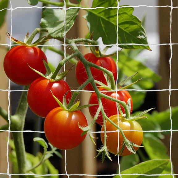 MISSMILE Trellis Netting for Climbing Plants, Cucumber Trellis for Garden (5Ft X30Ft, 6" Square Mesh Ployester, 2 Pack)
