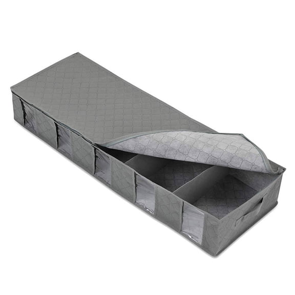 MISSMILE Under Bed Storage Containers,Storage Box Closet Storage Bins,Internal Partition Underbed Storage,Blue