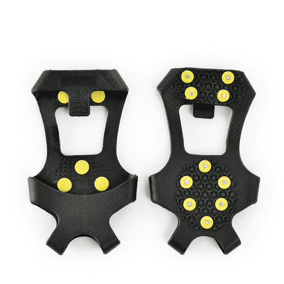 MISSMILE Walk Traction Cleats,Reinforced 11 Spikes Crampons for Ice Snow Hiking,Rubber Anti-Slip Cleats for Cold Weather StabilityAdventures.
