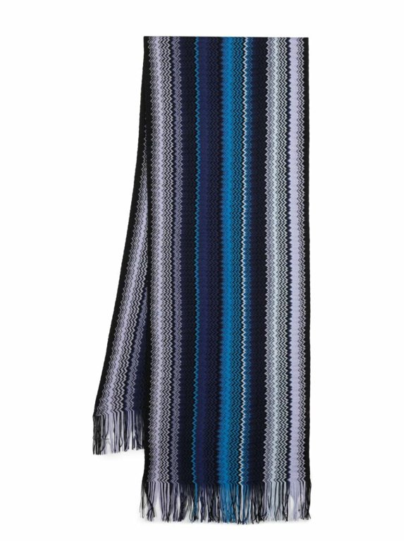 Blue Men's Scarf With Logo One Size OS New With Tags