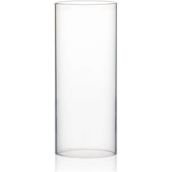 MISSUNNY 6-Pack Clear Glass Hurricane Candle Holder Sleeves, 3"x6" Open-Ended Cylinder Chimney Tube for Pillar/Taper Candles