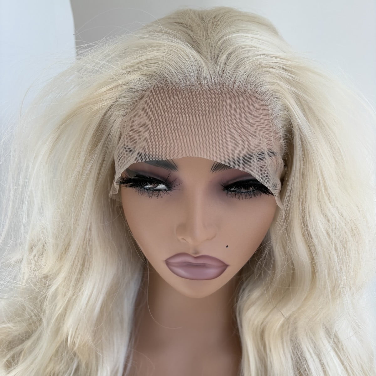 MISSWEN 26 inch Lace Front Wig Bleach Blonde Daily Wear Heat Safe Fiber Hair Women Long