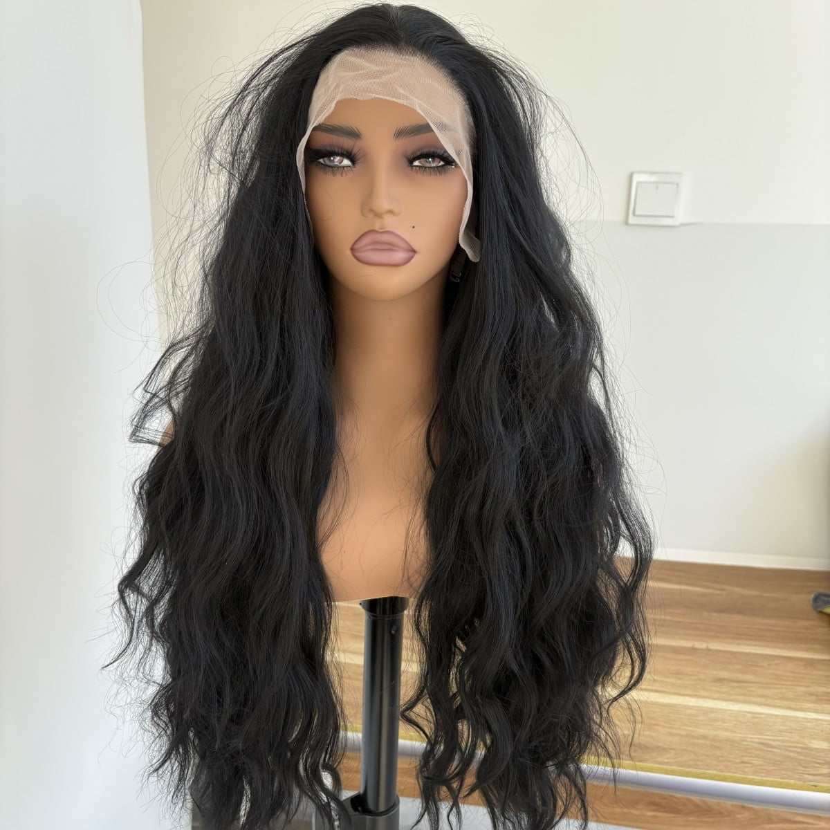 MISSWEN Daily Wear Synthetic Wigs 26 inch Lace Front Wigs Black Party Long Female Natural