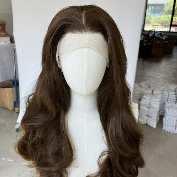 MISSWEN Fashion Lace Front Wig Synthetic Wigs Light Brown Full Head Long 26 inch Cosplay