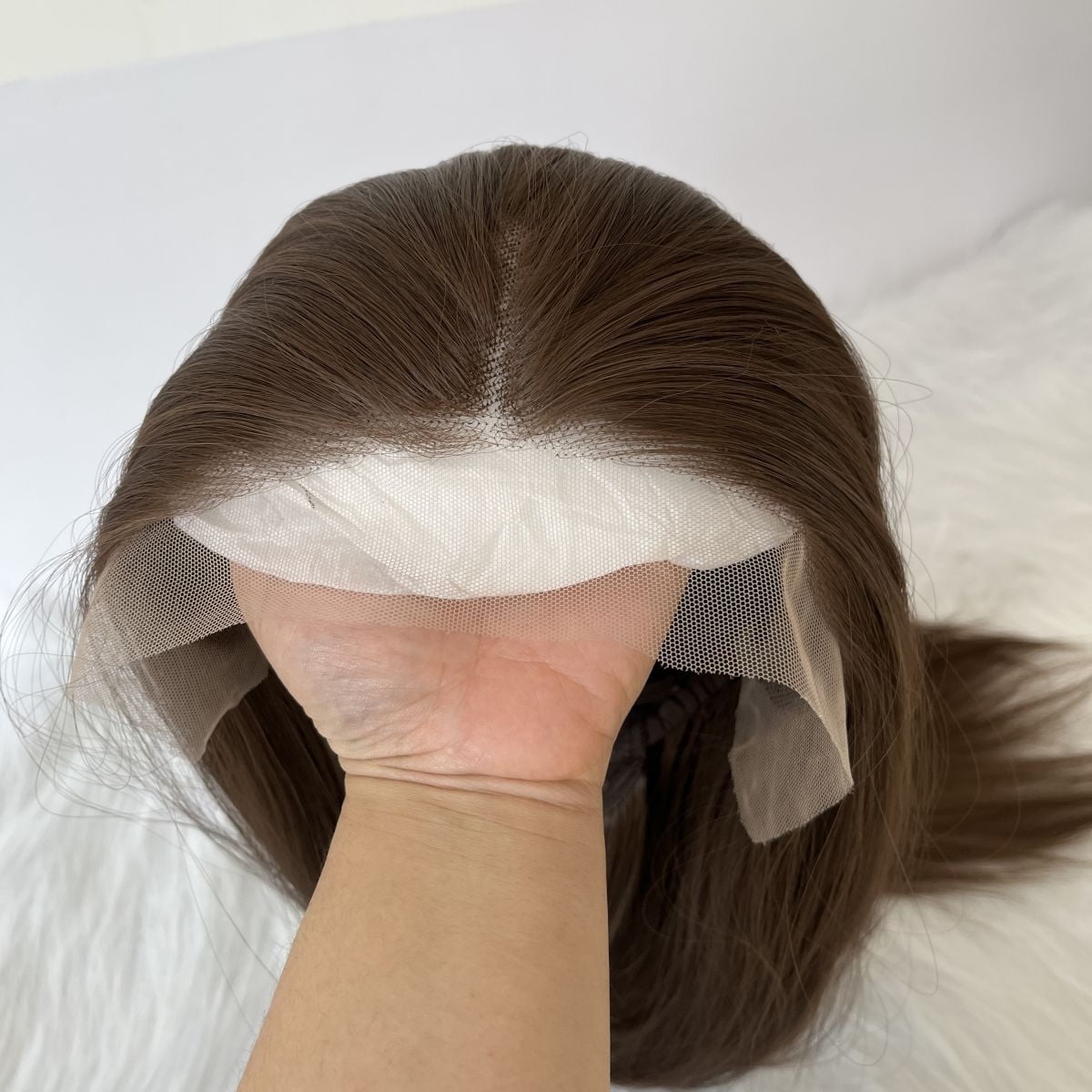 MISSWEN Full Head Light Brown Heat Resistant Hair Long 26 inch Fashion Lace Front Wig