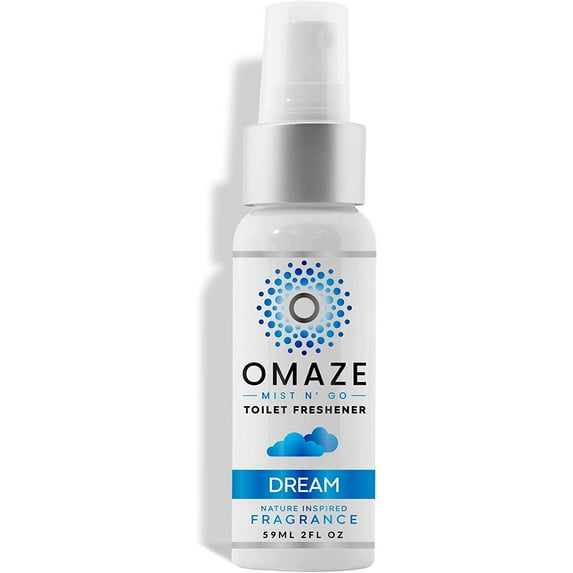 MIST N' GO By OMAZE Refresh Toilet Spray | Bathroom Spray Odor Eliminator | Toilet Smell Eliminator Deodorizer - Dream 2FL OZ