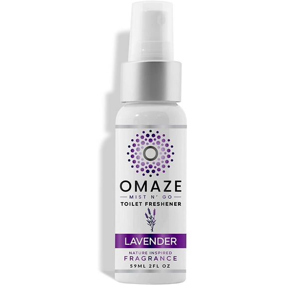 MIST N' GO By OMAZE Refresh Toilet Spray | Bathroom Spray Odor Eliminator | Toilet Smell Eliminator Deodorizer - Lavender 2FL OZ