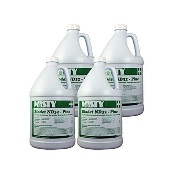 MISTY Concentrated Disinfectant - 1 Gallon (Case of 4) 1038809 - Quat-Based Germicide, Fungicide, Virucide, Bactericide Biodet ND32