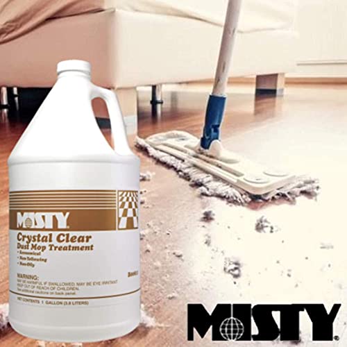 MISTY Crystal Clear Dust Mop Treatment 1 Gallon (Case of 4) 1003411 Acts as a Dust