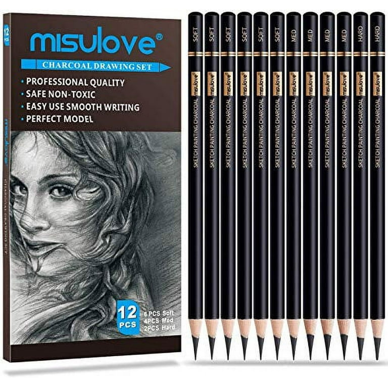 MISULOVE Professional Drawing Sketching Pencil Set - 12 Pieces Art Drawing  Gr