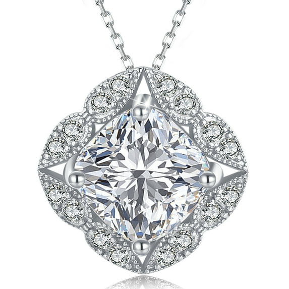 MISUMOR 925 Sterling Silver Necklaces for Women Elegant Pendant Necklace Jewelry Gifts for Girlfriend Wife Mom on Christmas Birthday Valentines Day Anniversary