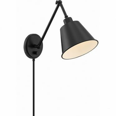 MIT-A8020-MK-Crystorama Lighting-Mitchell - 1 Light Wall Mount-Matte Black Finish