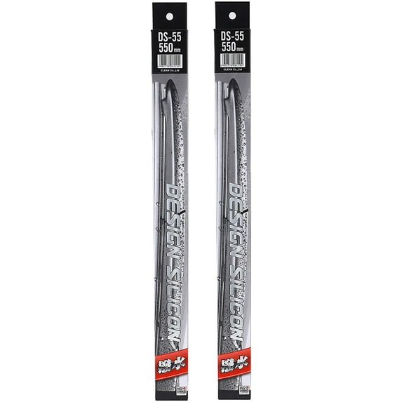 MITA DS Water Repellent Design Silicon Wiper Blade Fit for J-HOOK type 9x3, 9x4 SET OF 2