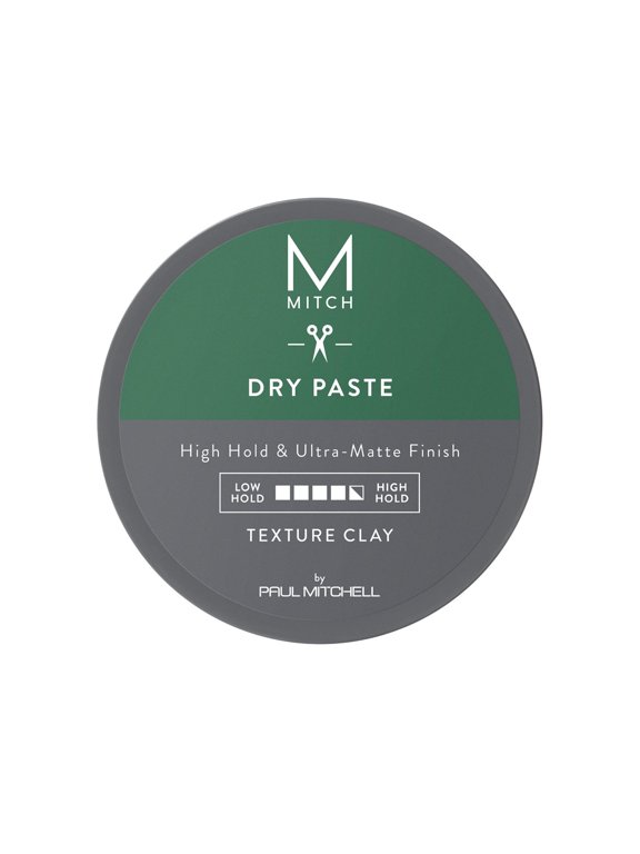 by Paul Mitchell Dry Paste Texture Clay for Men, High Hold, Ultra-Matte Finish, For All Hair Types, 3 oz.