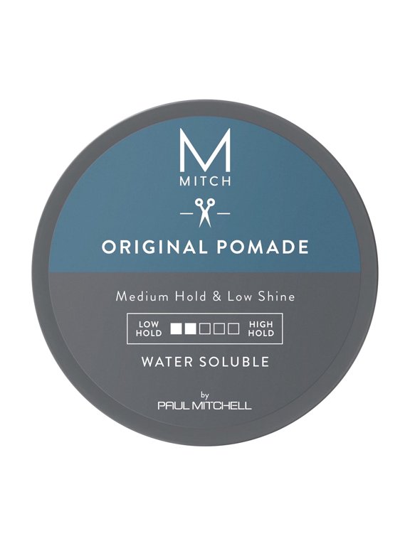 by Paul Mitchell Original Pomade for Men, Medium Hold, Low Shine Finish, Water-Soluble, For All Hair Types, 3. oz.