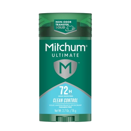 Mitchum Ultimate 72H Odor Protection Men’s Antiperspirant & Deodorant, Invisible Solid, Clean Control, 2.7 oz