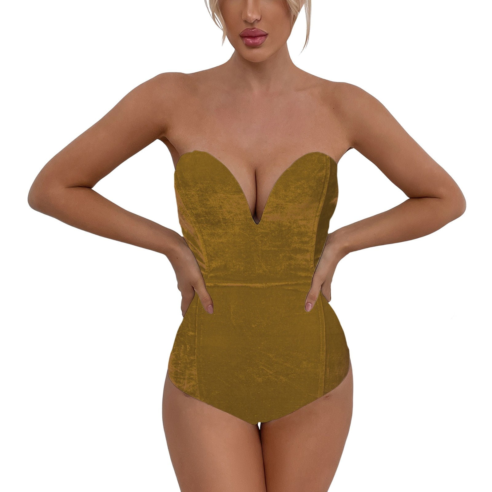 Women's Sexy Gold Velvet Corset Women's Sexy Gold Velvet Corset