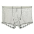 thumbnail image 1 of MITCOWBOY Sexy Mens Underwear Mens Ice Silk Transparent Pants Thin Low Waist Mesh Summer Sexy Breathable Underwear Trendy Pants Head Mens Thongs Underwear Sexy Mens Sexy Lingerie Gray M Clearance！, 1 of 3