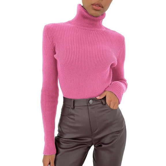 MITCOWBOY Turtleneck Women Women Soft Sweater Slim Fit Lightweight Long Sleeve Turtleneck Tops Undershirt Turtle Necks Tops for Women Mock Turtleneck for Women