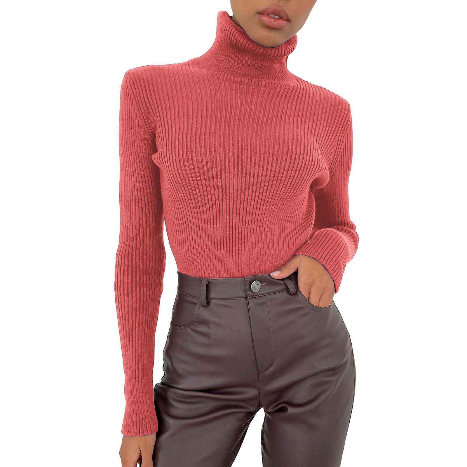 MITCOWBOY Turtleneck Women Women Soft Sweater Slim Fit