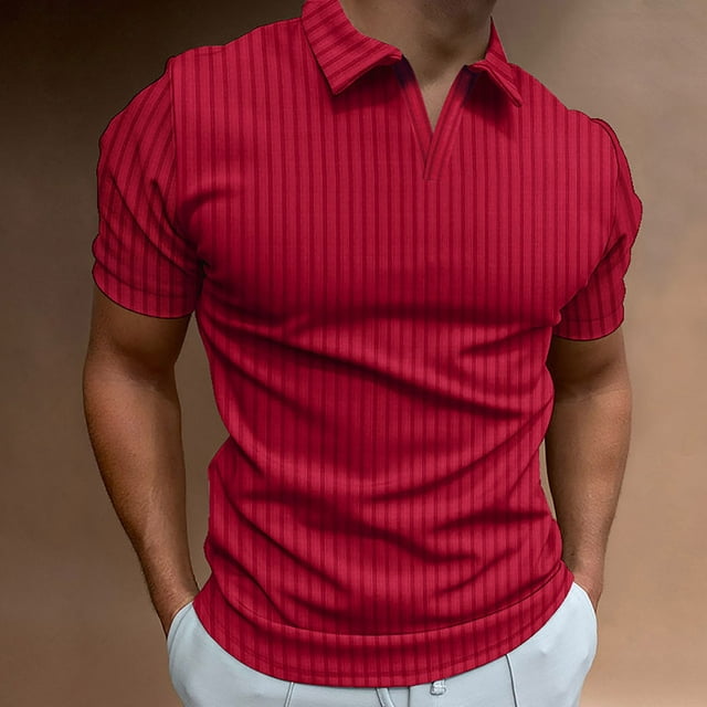 MITCOWBOYS Polo Shirts for Man, Men's Muscle V Neck Shirts Slim Fit ...