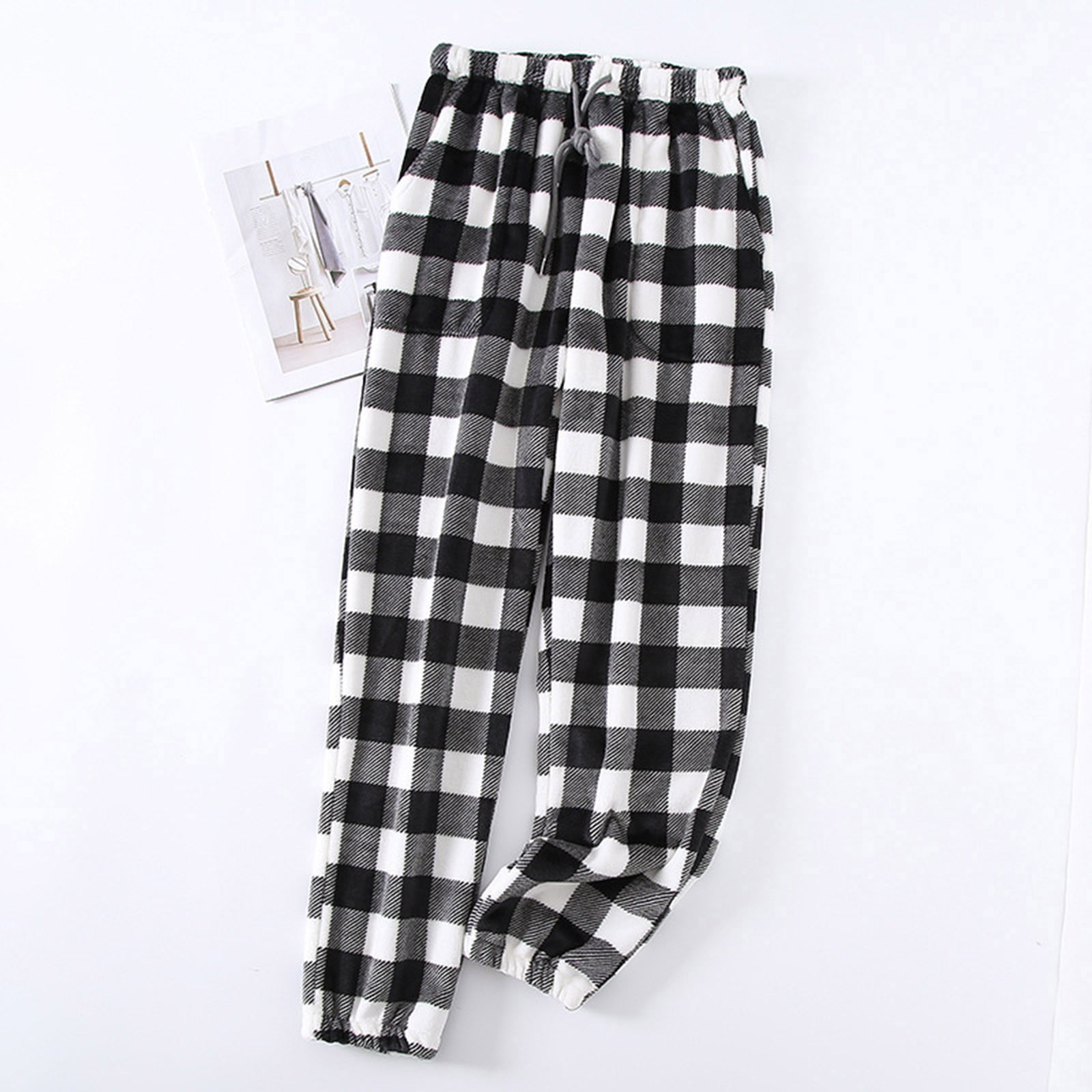 MITCOWBOYS Sweatpants Women, Women's Casual Pajama Checkered with Pockets  Pants Comfortable Plaid Loose Trousers, Women's Pants, Cargo Pants Women,  Black M (clearance) - Walmart.com