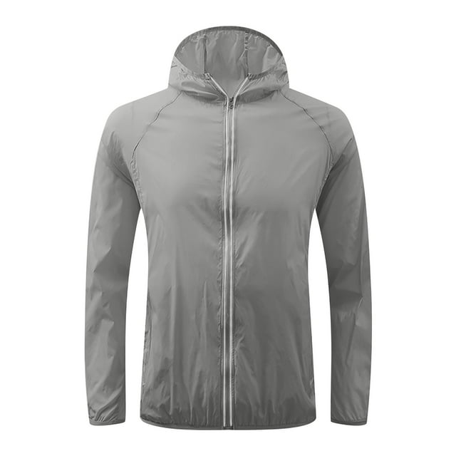 MITCOWBOYS Womens Sweaters, Women Solid Rain Jacket Outdoor Plus Size Hooded Windproof Loose Coat Water Proof Reflective Stripe, Sweaters for Women, Winter Coats for Women 2024 Trendy, Grey M
