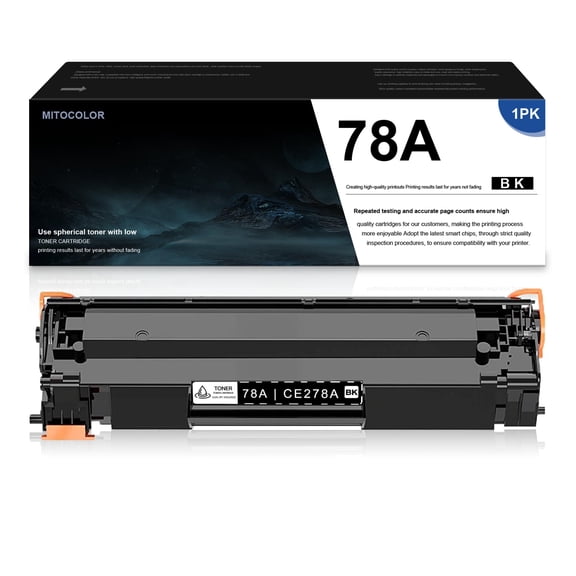 MITOCOLOR Compatible Toner Cartridge Replacement for HP 78A CE278A to use with Pro P1606dn P1566 P1606 P1560 M1536dnf (Black, 1-Pack)