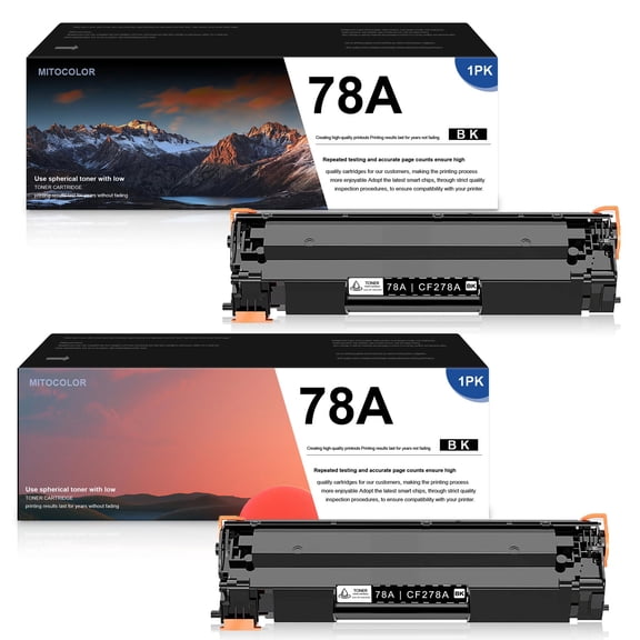 MITOCOLOR Compatible Toner Cartridge Replacement for HP 78A CE278A to use with Pro P1606dn P1566 P1606 P1560 M1536dnf (Black, 2-Pack)