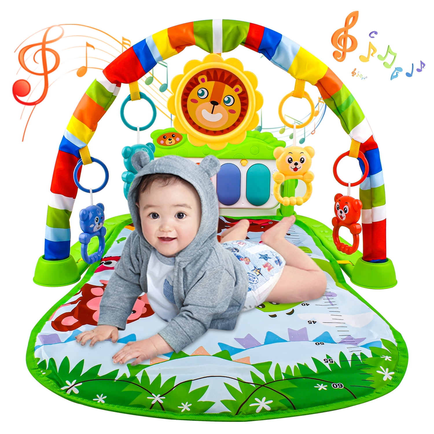 MITOJOSYEER Baby Play Mat,Baby Gyms Play Mats，Newborn Piano Activity