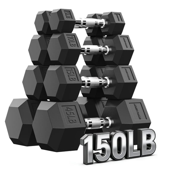 MITONOS 150Dumbbell Sets with Rack, Free Weight set for Home Gym, Chrome Handle for Strength Training
