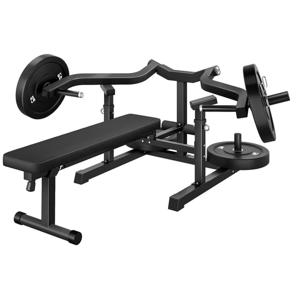 MITONOS Chest Press Machine, 1300lbs Bench Press Machine with Independent Converging Arms, Adjustable Flat Incline Bench for Chest, Arm and AB Workouts