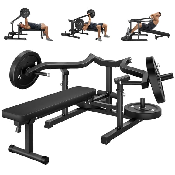 MITONOS Chest Press Machine,Weight Bench Press Machine with Independent Converging Arms,Adjustable Flat Incline Bench Press for Chest,AB Workout Home Gym Equipment(BLACK)