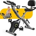 thumbnail image 1 of MITONOS Exercise Bike for Home,5 in 1 Foldable Stationary Bike for Seniors,16 Level Adjustable Magentic Resistance,Women Recumbent Bike with 330LB Capacity,Indoor Cardio Workout Bike with Backrest, 1 of 10