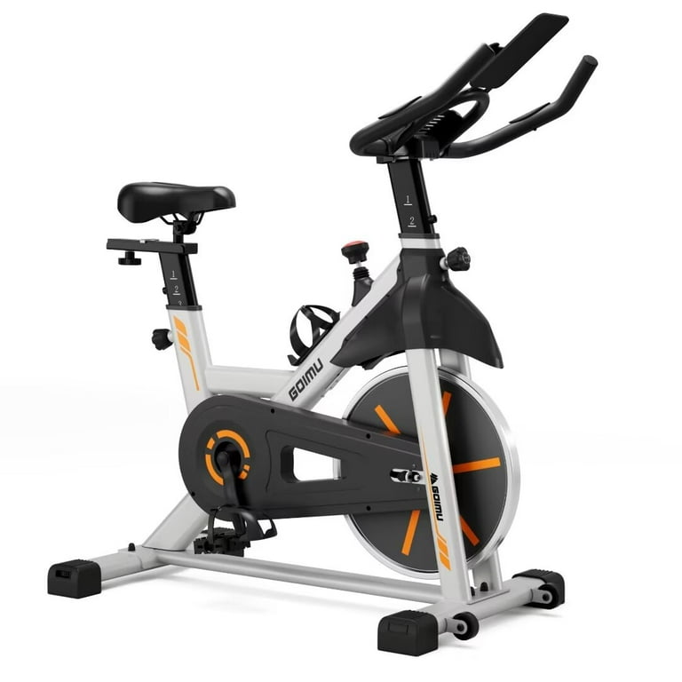 MITONOS Exercise Bike for Home Stationary Cycling Bike with Plus Magnetic Resistance Ipad Mount Sliver Fitness Cycle Bike Adjustable Seat and Real time Data Monitor Walmart