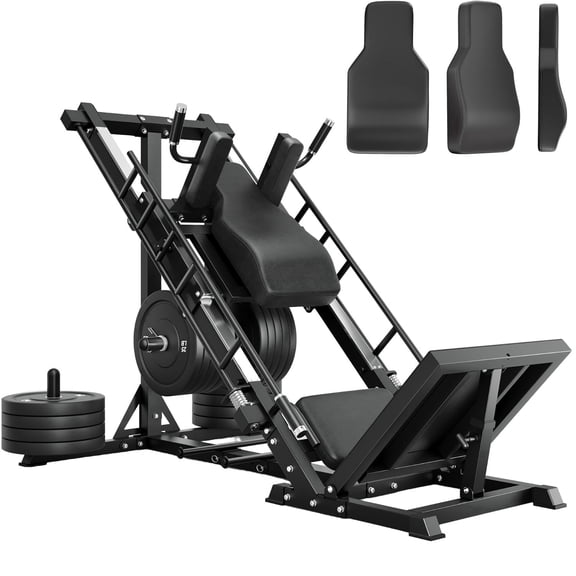 MITONOS Leg Press Hack Squat Machine Combo, 3 in 1 Adjustable Leg Press Machine for Home Gym, Smooth Leg Exercise Machine, Hack Squat Machine for Full Lower Body Workout with Weight Storage Posts L2