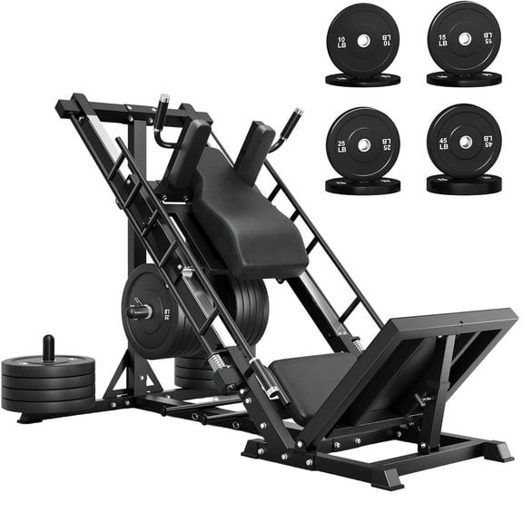 MITONOS Leg Press Hack Squat Machine Combo, 3 in 1 Adjustable Leg Press Machine for Home Gym, Smooth Leg Exercise Machine, Hack Squat Machine for Full Lower Body Workout with Weight Storage Posts L2