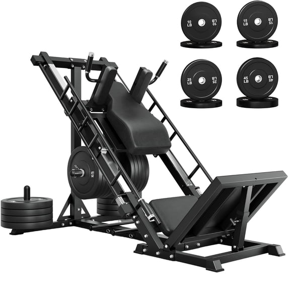 MITONOS Leg Press Hack Squat Machine Combo, 3 in 1 Adjustable Leg Press Machine for Home Gym, Smooth Leg Exercise Machine, Hack Squat Machine for Full Lower Body Workout with Weight Storage Posts L2