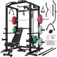 thumbnail image 1 of Power Rack Power Cage with LAT Pulldown Attachment and Pull Up Bar,2000LBS Squat Rack for Home Gym, 1 of 9