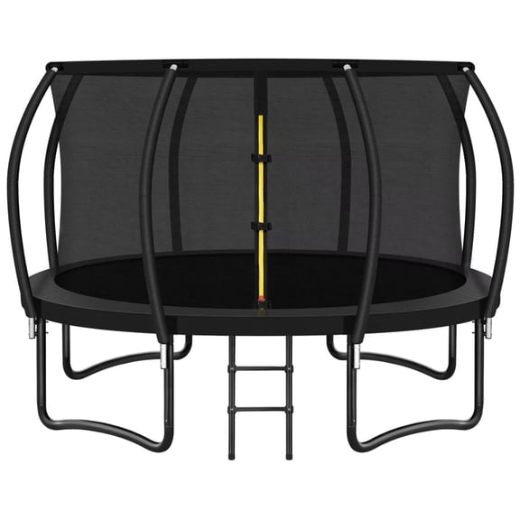 MITONOS Recreational Trampoline 8FT 10FT 12FT 14FT 16FT, Outdoor Trampoline with Ladder & Enclosure, AntiRust Coating Trampoline for Outdoor