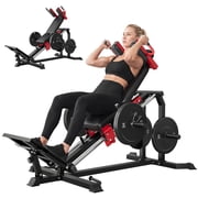 MITONOS Compact Leg Sled Machine, 30-Degree Adjustable Angles Leg Press Machine for Home Gym, Compact Hack Squat Machine with Removable Shoulder Pad, Lower Body Workout Equipment